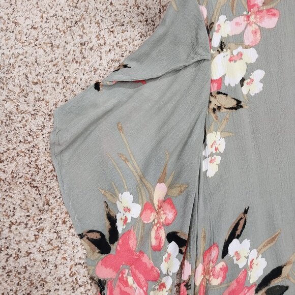 3591 Size Large Cato Est. 1946 Green Lace Trim Dress with Lining. - Picture 3 of 7